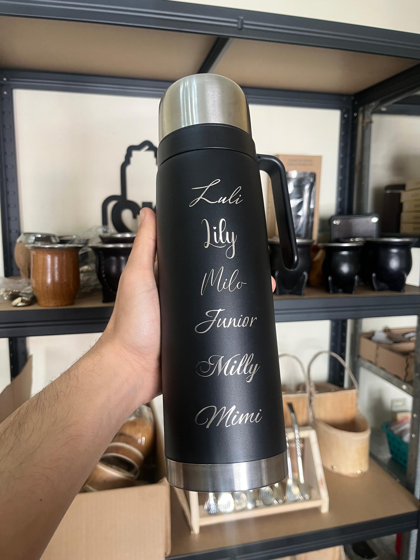 Termo media manija 1L grabado láser personalizado