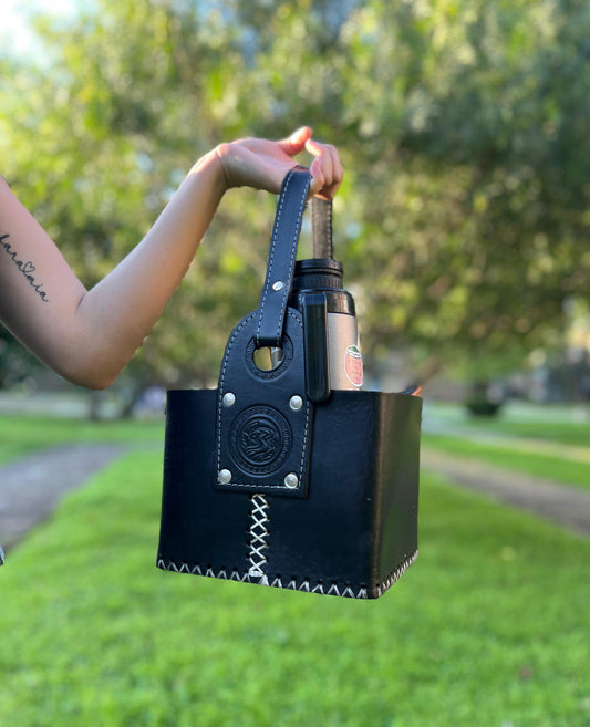 Matera canasta de cuero