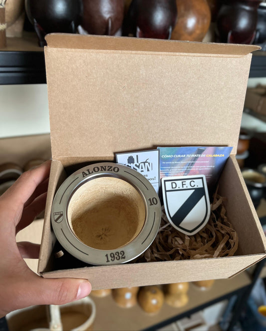 Mate camionero forrado en cuero