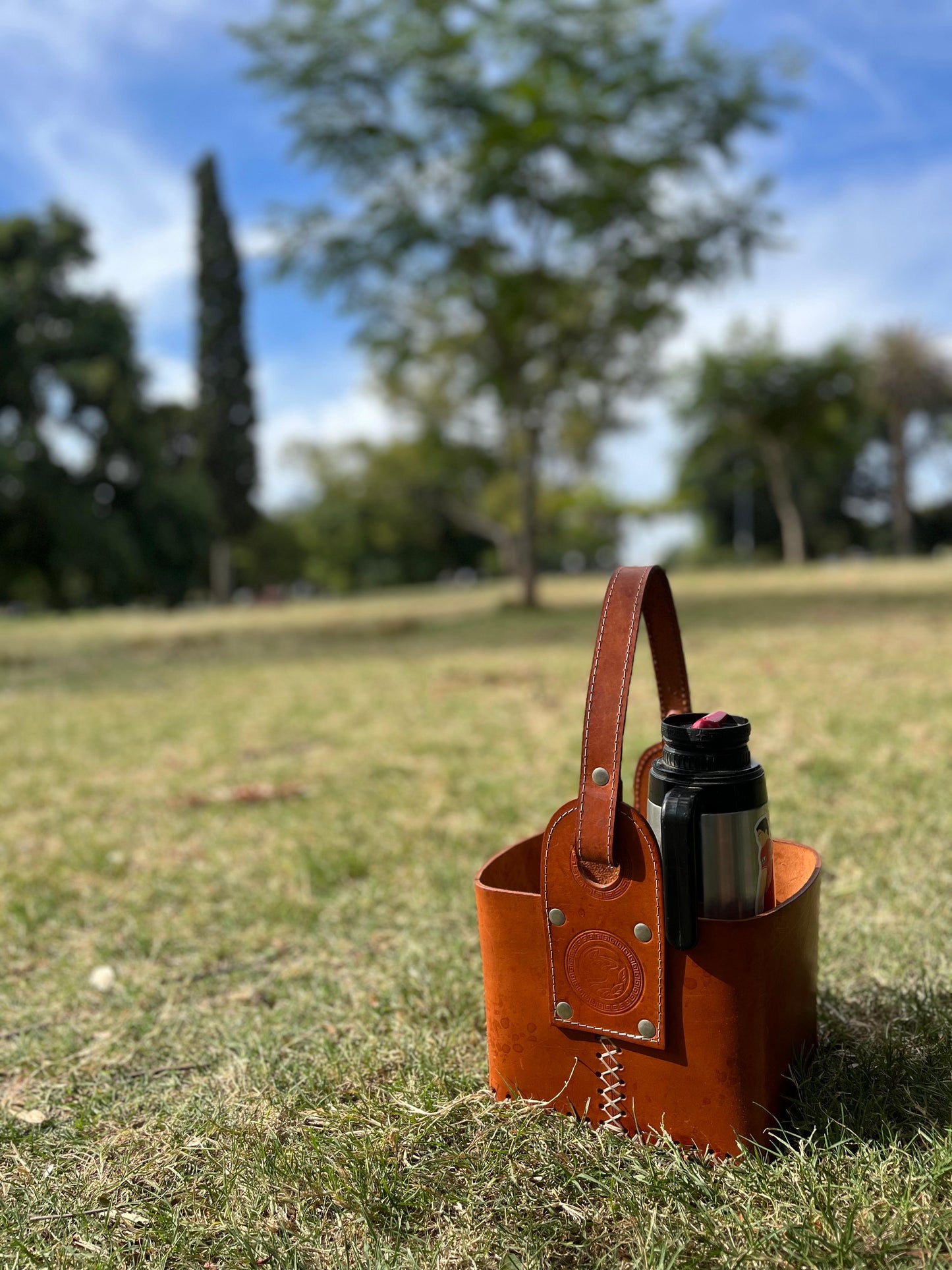 Matera canasta de cuero