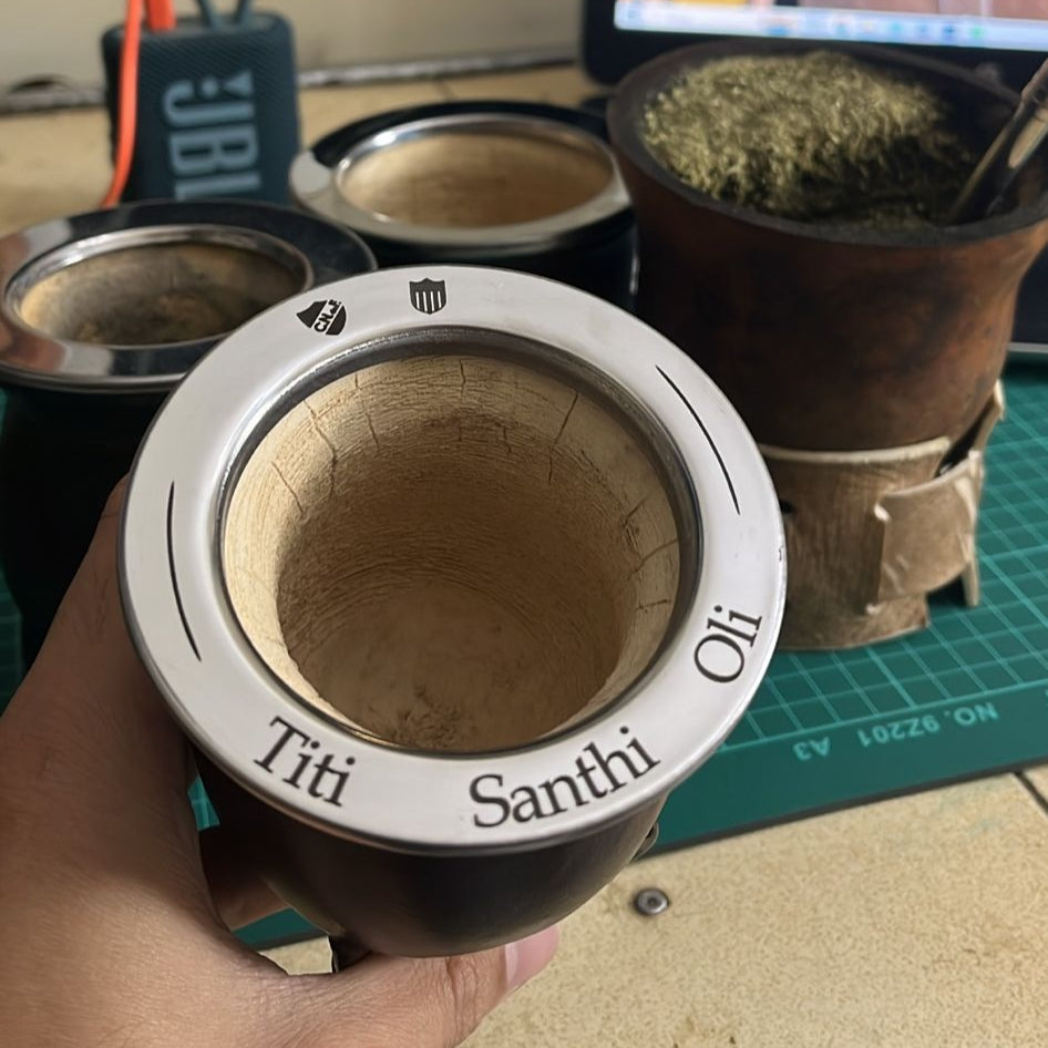 Mate camionero forrado en cuero