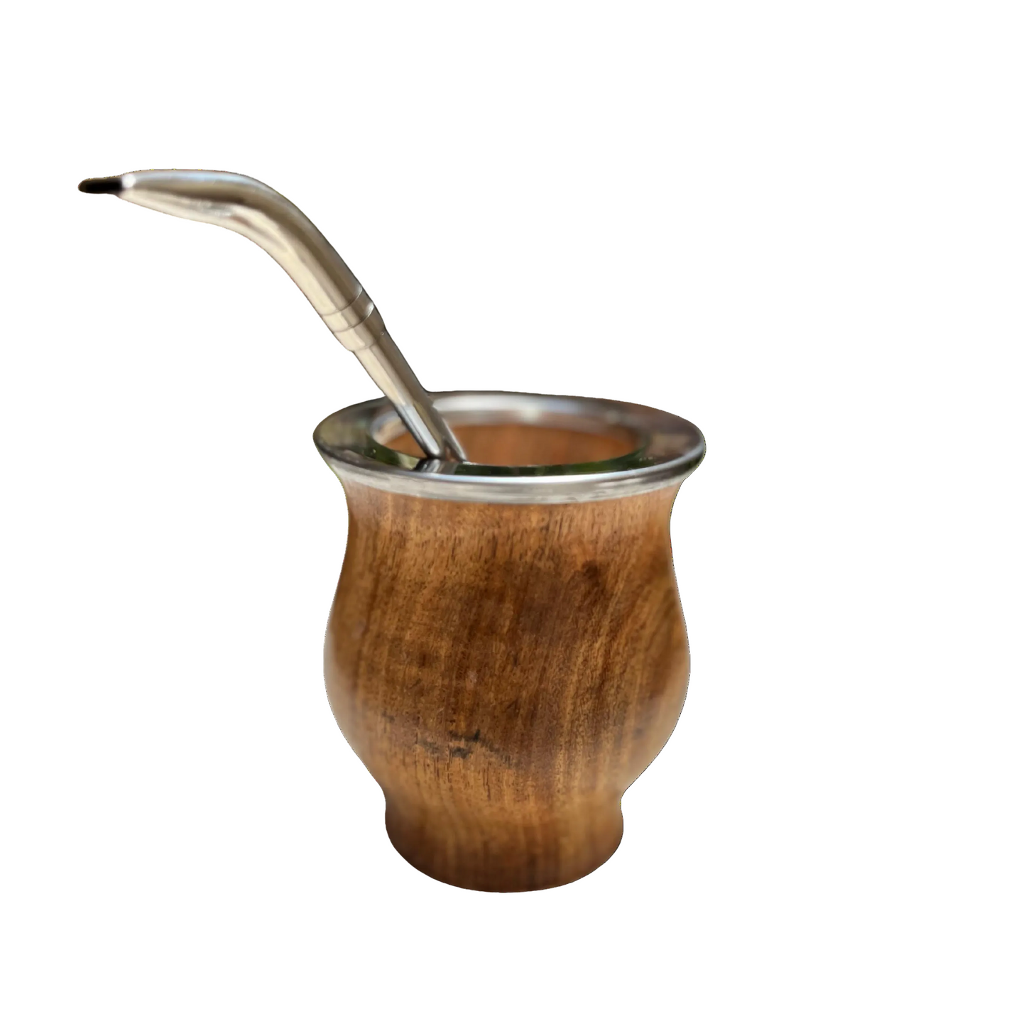 Mate camionero de algarrobo + bombilla alpaca pico loro