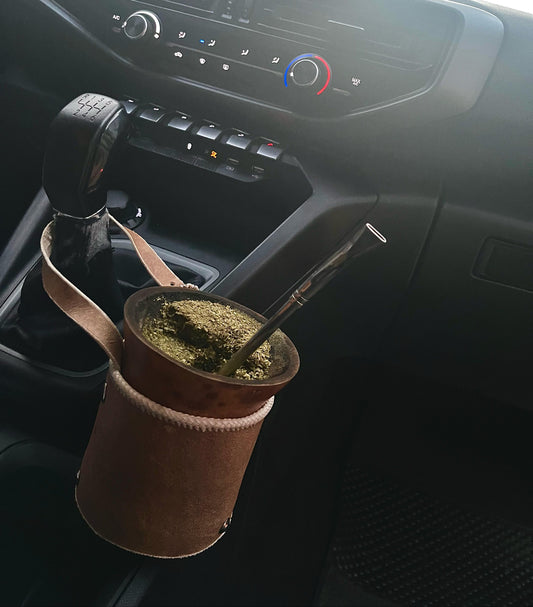 Matera de Palanca cuero - Costura doble tiento