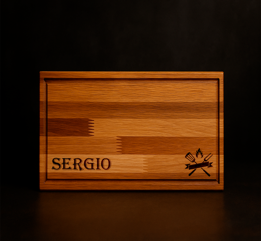 Tabla de picar personalizada -Madera FINGER 45x25 cm.