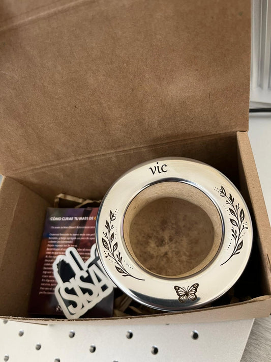 Mate camionero forrado en cuero