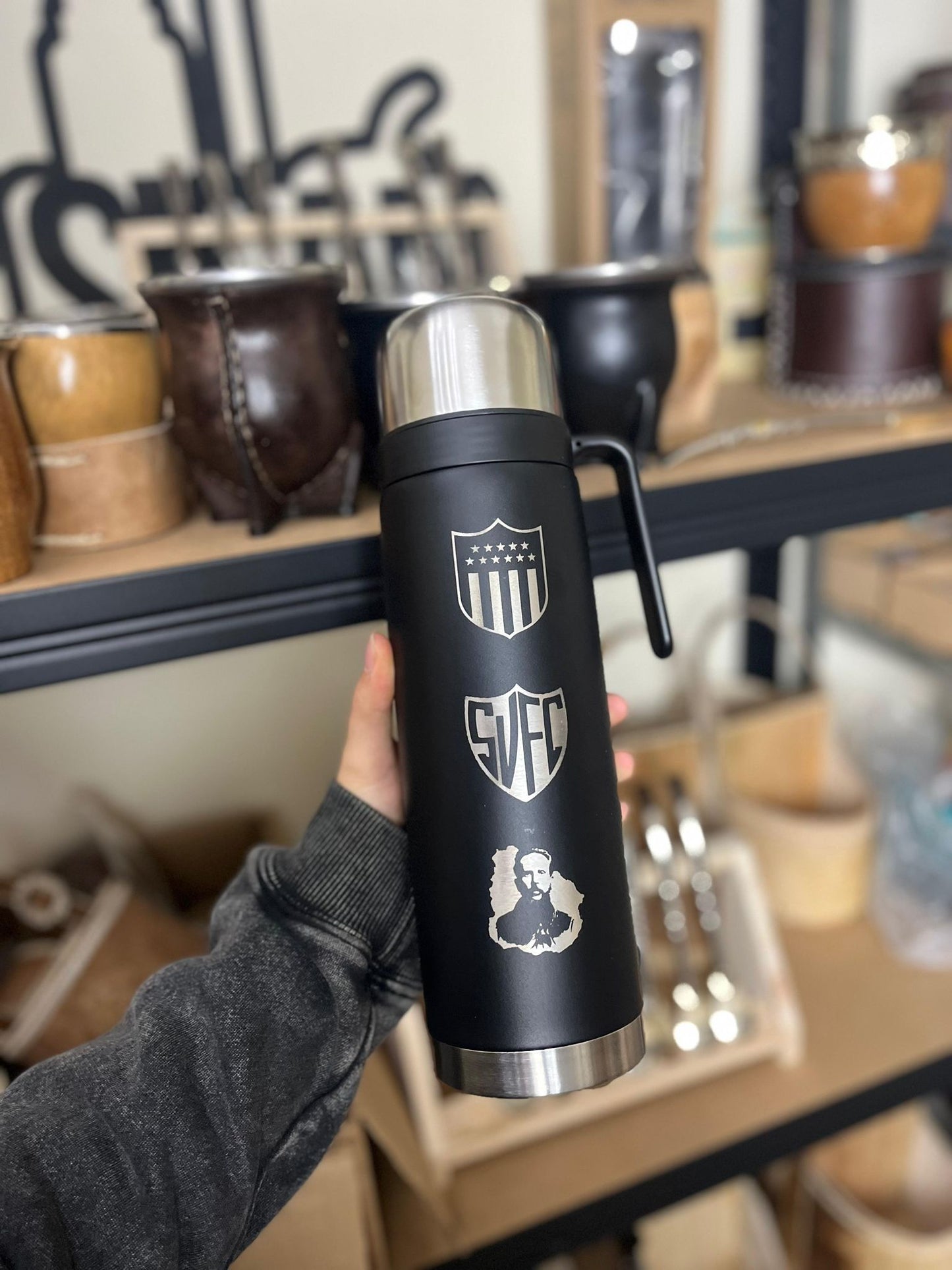 Termo media manija 1L grabado láser personalizado