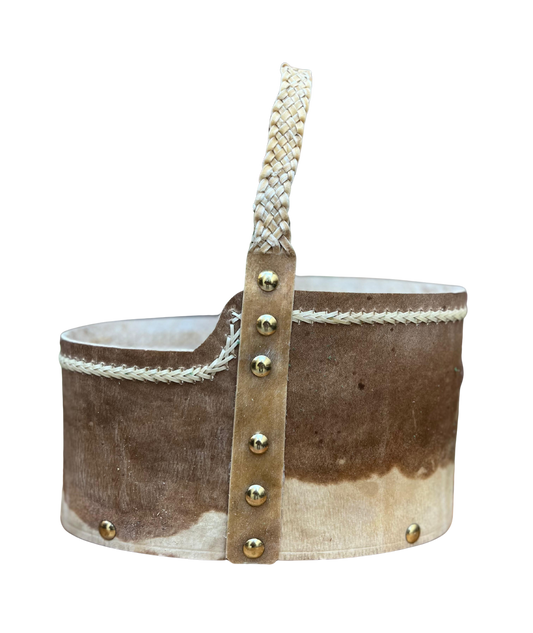 Matera cuero crudo Overo - trenzada