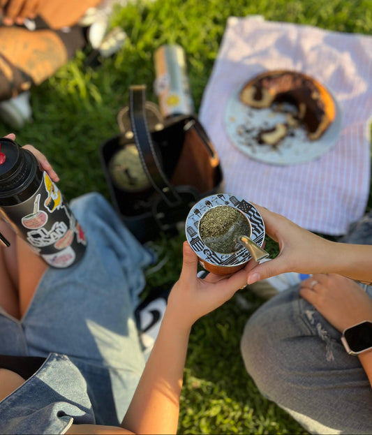 Mate camionero de algarrobo Diseño Premium - Peñarol
