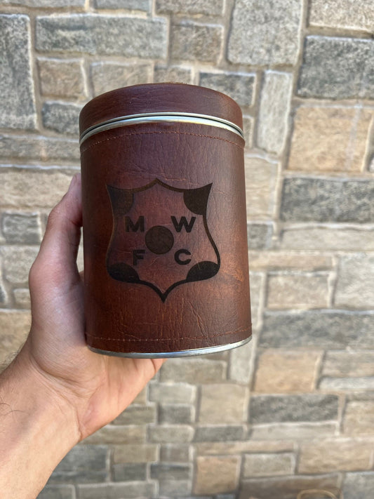 Yerbera forrada en cuerina | Incluye grabado láser