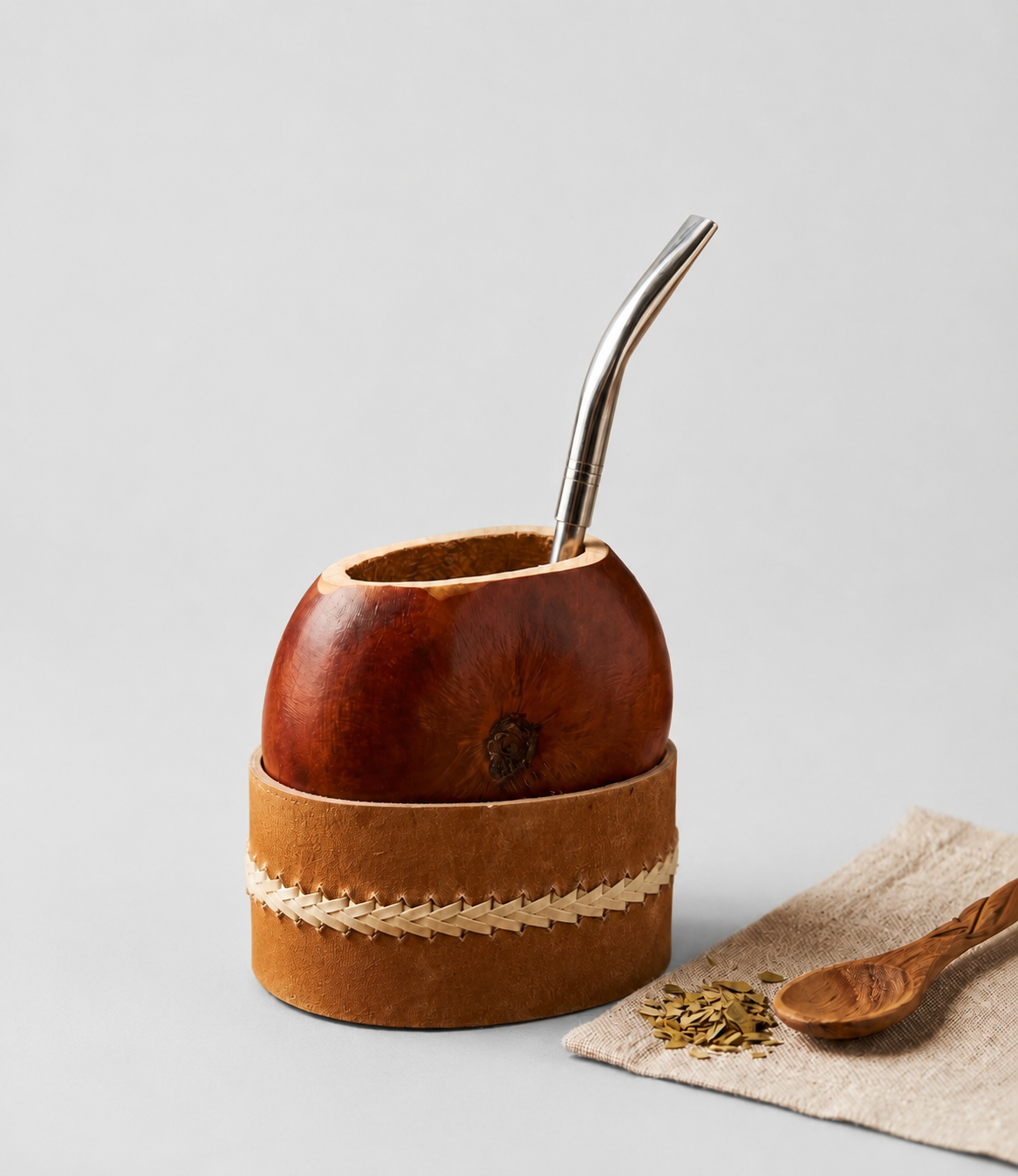 Mate galleta + posamate cuero