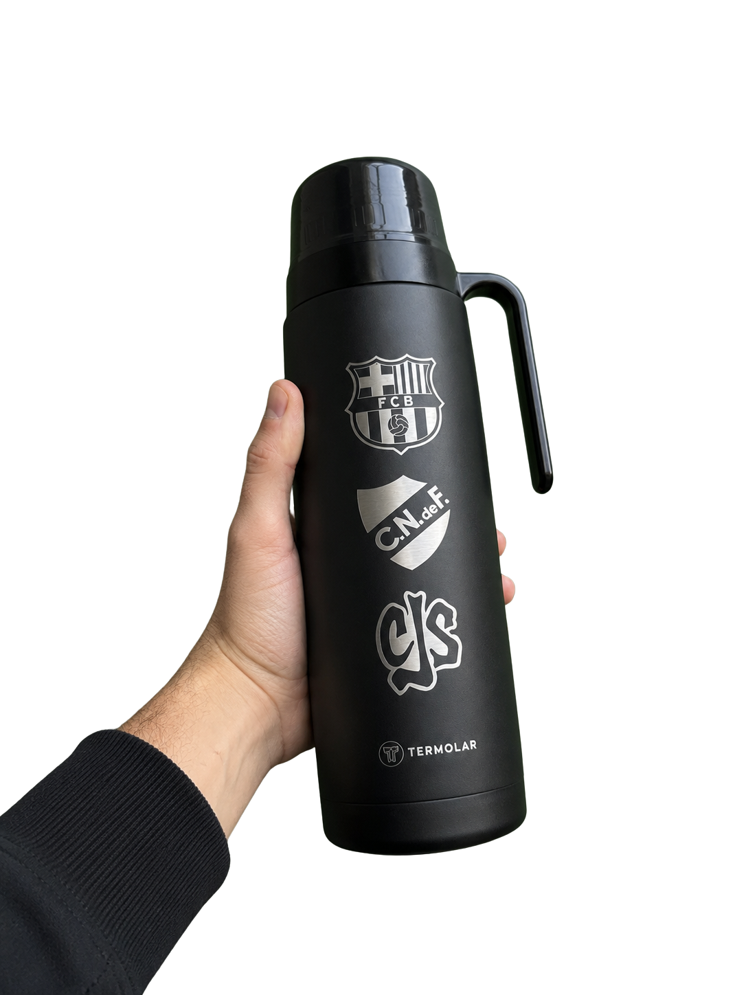 Termo de Acero Inox 1 Lt R-Evolution Negro Termolar - PERSONALIZABLE