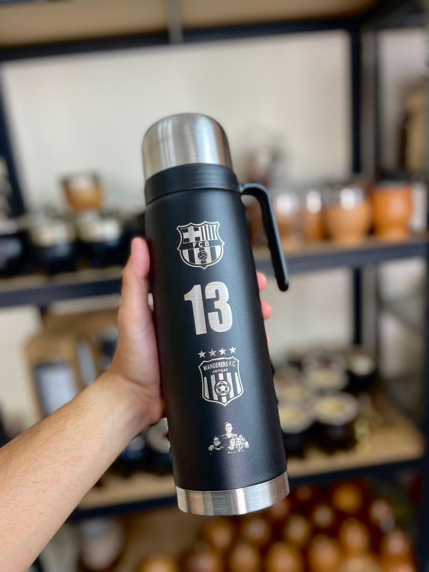 Termo media manija 1L grabado láser personalizado