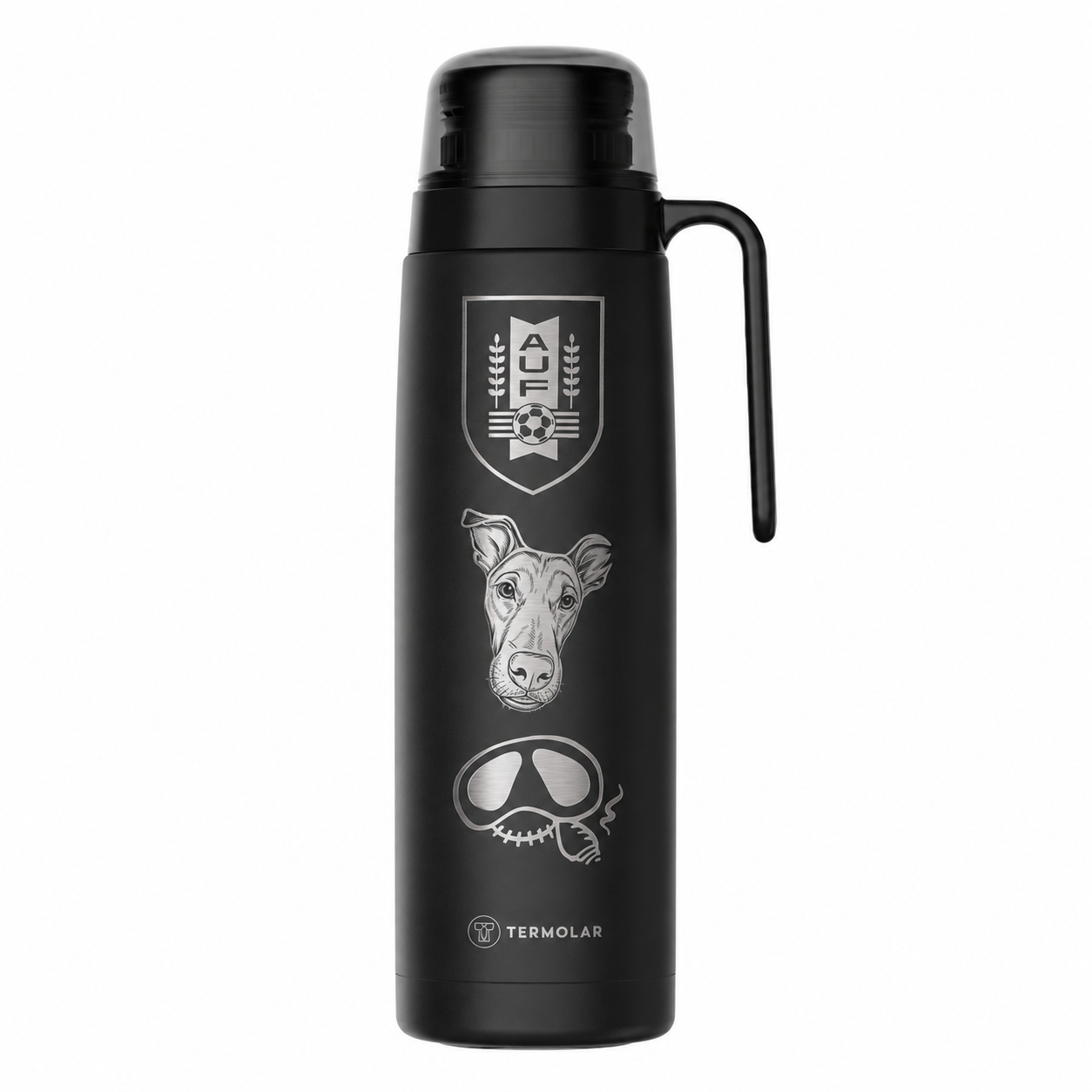 Termo de Acero Inox 1 Lt R-Evolution Negro Termolar - PERSONALIZABLE