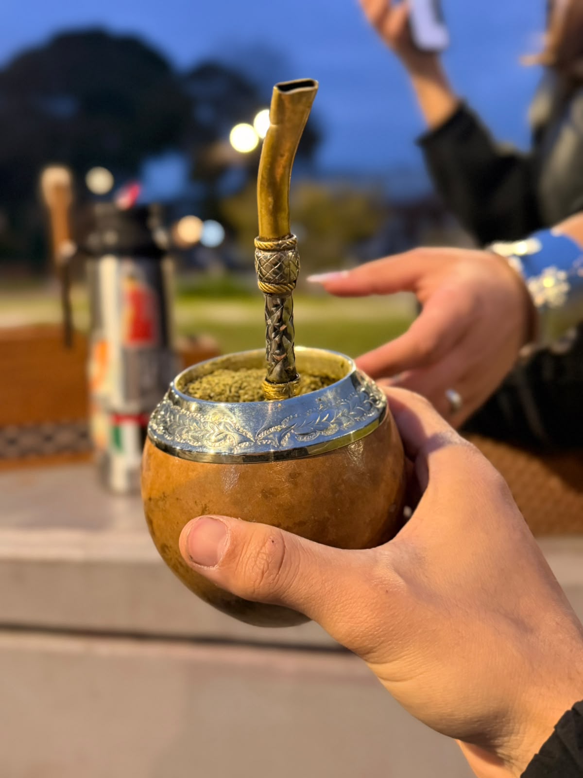 Mate torpedo pulido virola alpaca cincelada