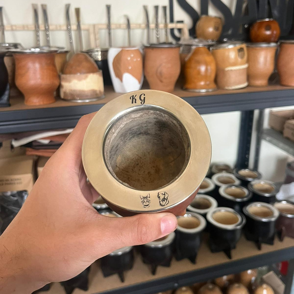 Mate Imperial virola lisa grabado láser