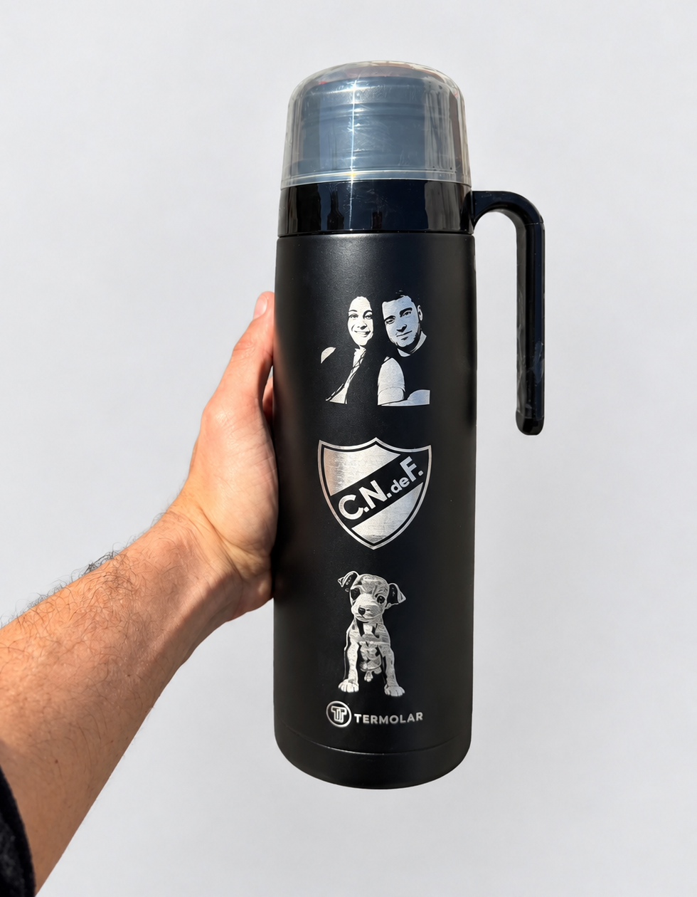 Termo de Acero Inox 1 Lt R-Evolution Negro Termolar • Personalizado