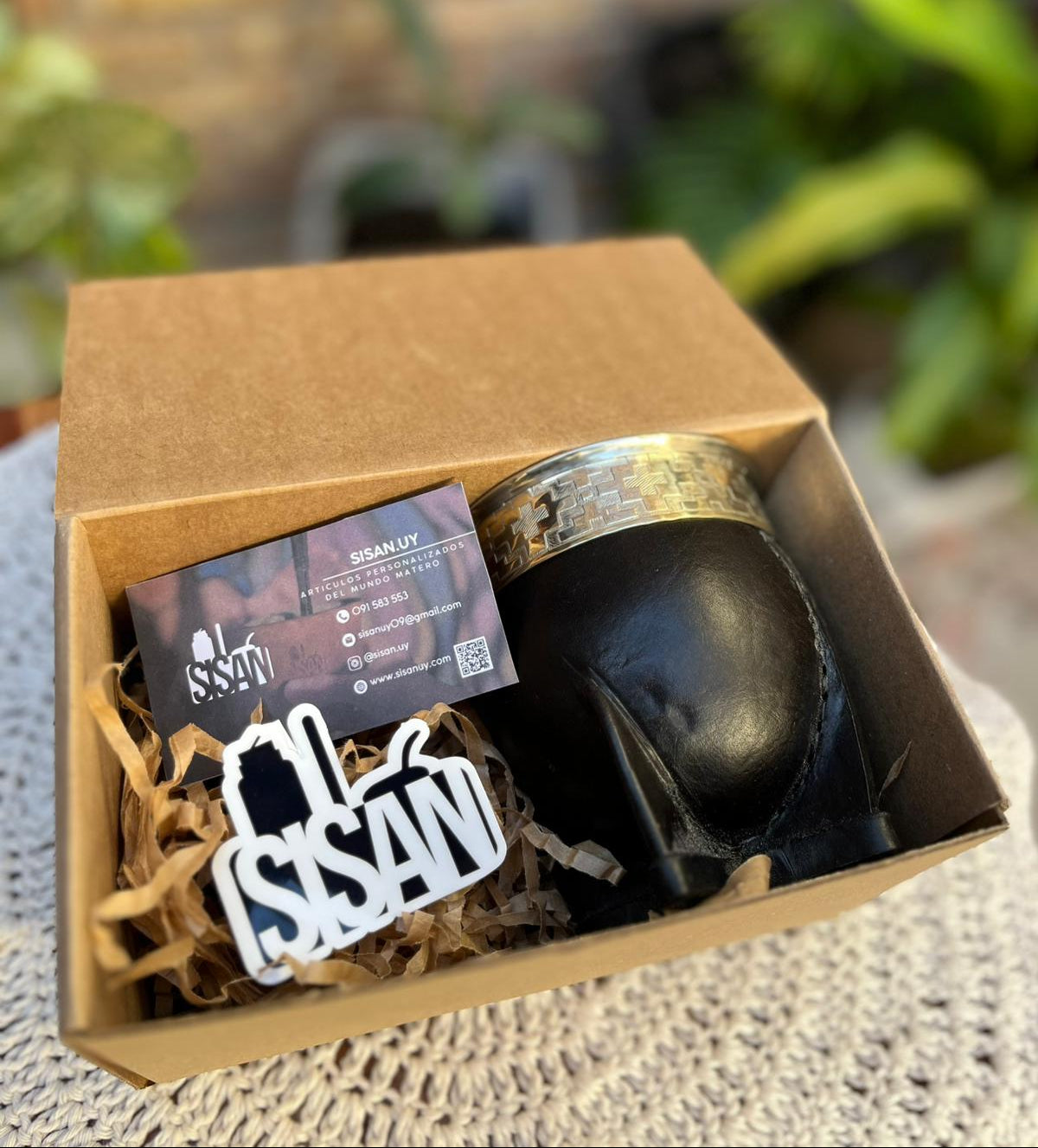 Mate Imperial virola lisa grabado láser