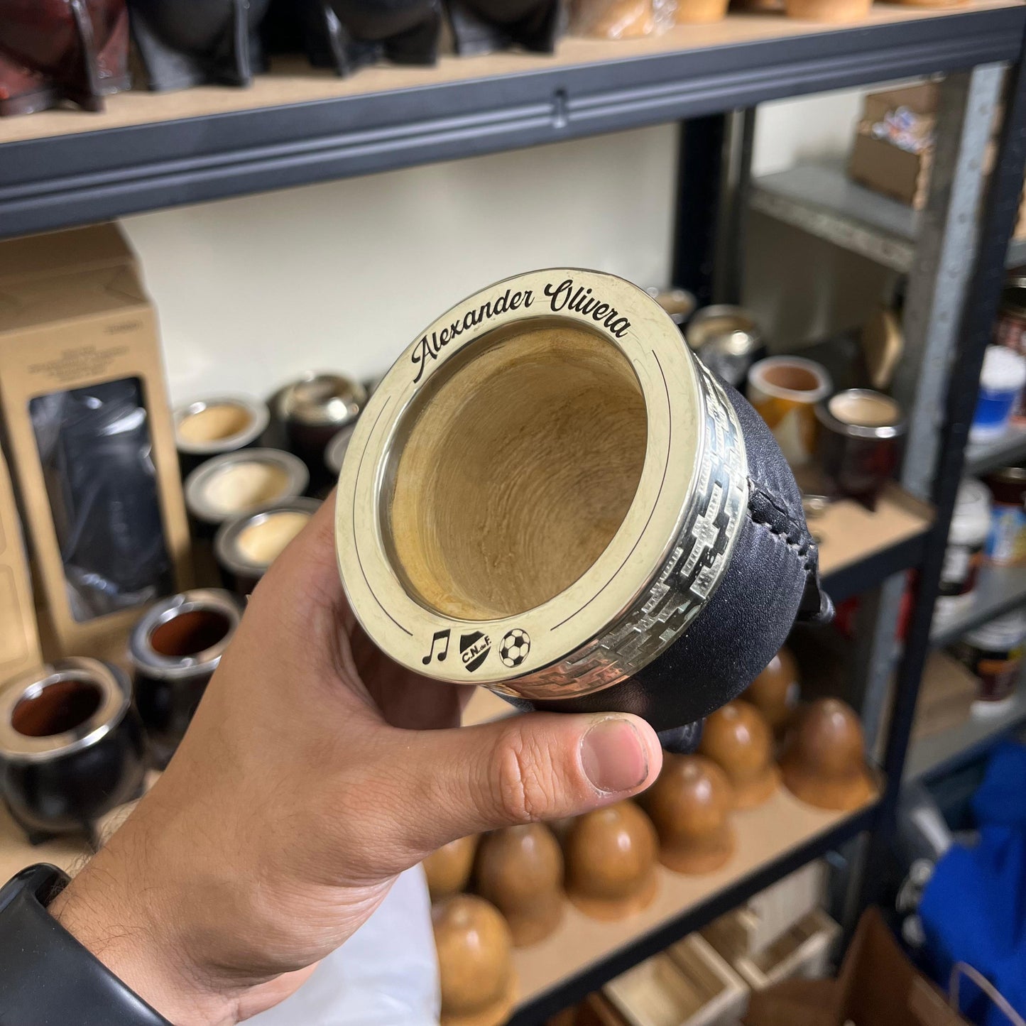 Mate Imperial virola lisa grabado láser