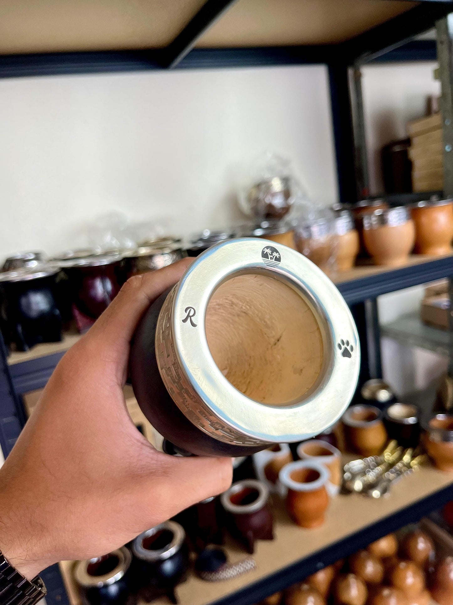 Mate Imperial virola lisa grabado láser