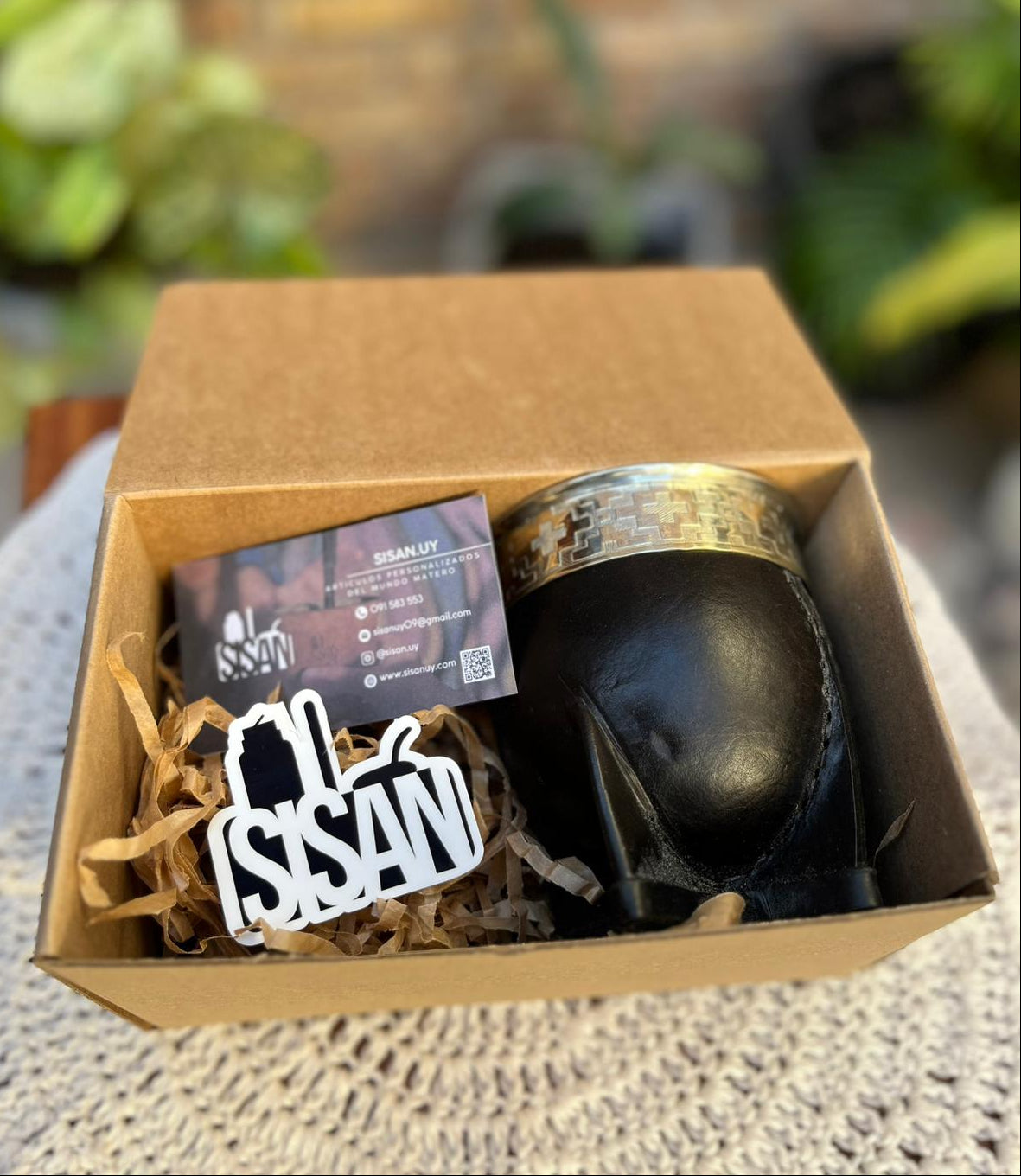 Mate Imperial virola lisa grabado láser