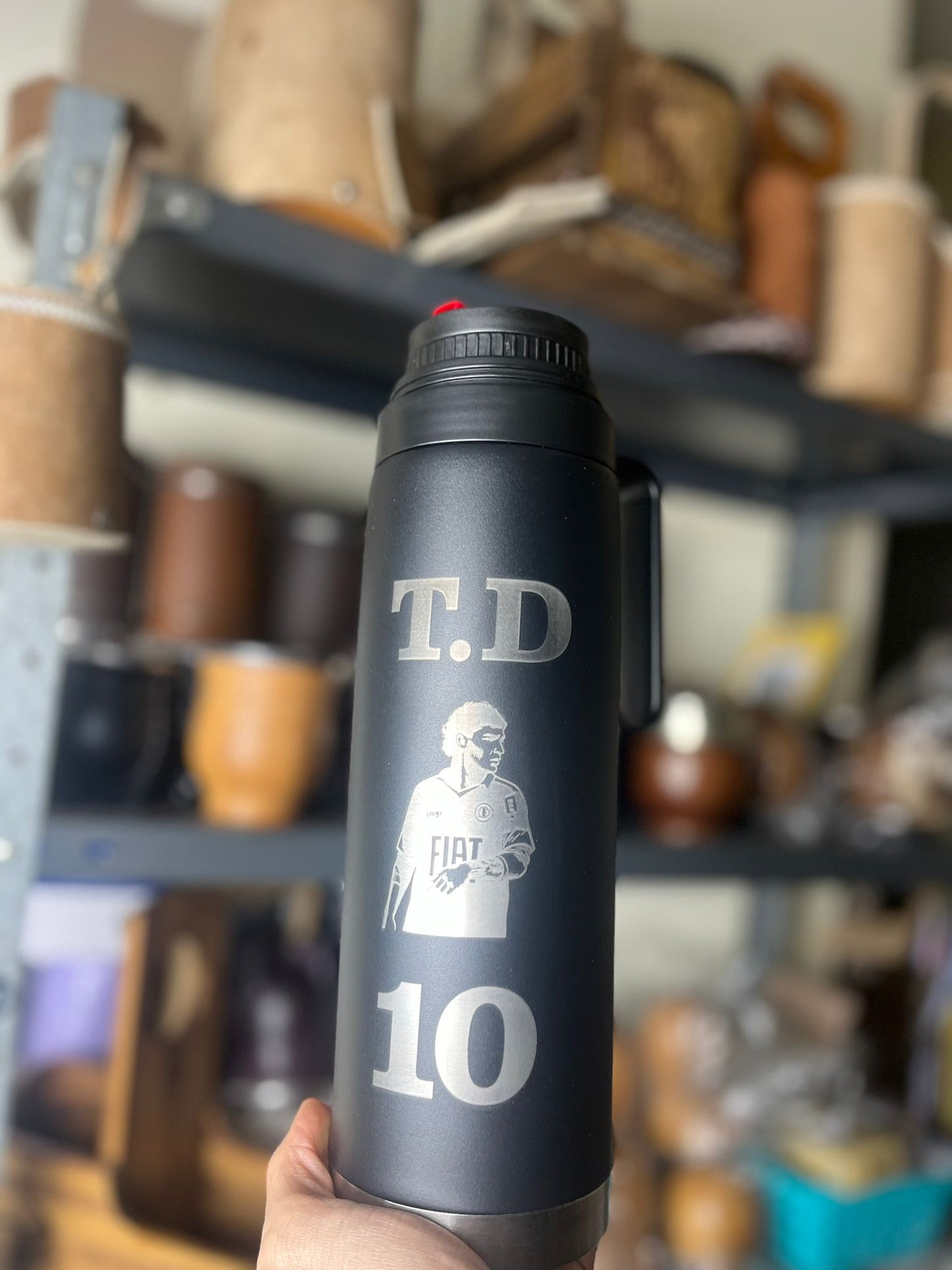 Termo doble pared acero inoxidable 1L grabado láser personalizado
