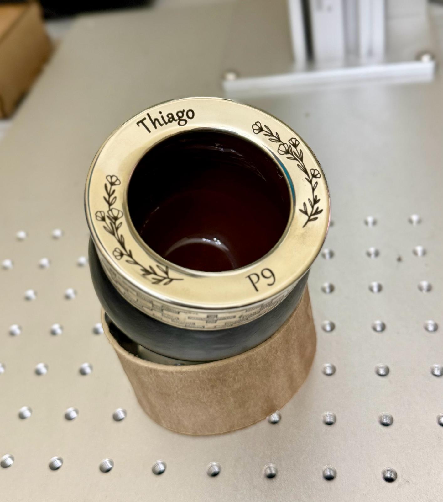 Mate Imperial virola lisa grabado láser