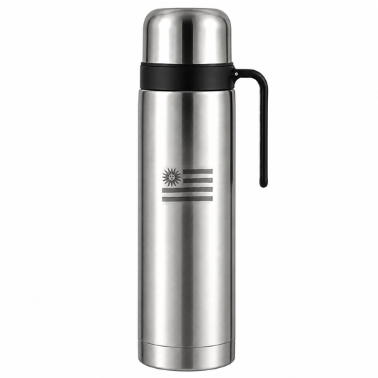Termo 1L plateado grabado láser personalizado.