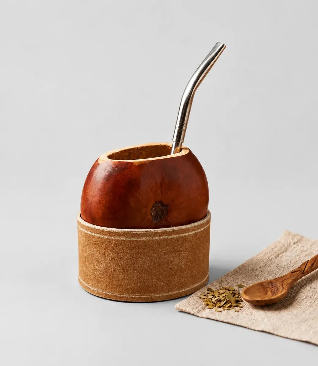 Mate galleta + posamate cuero