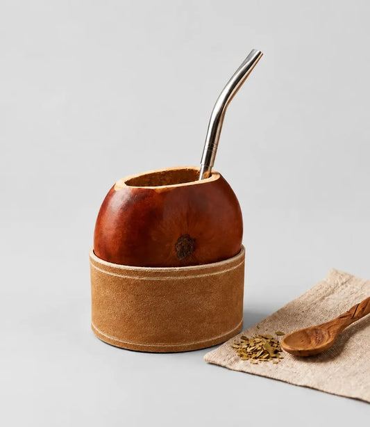 Mate galleta + posamate cuero