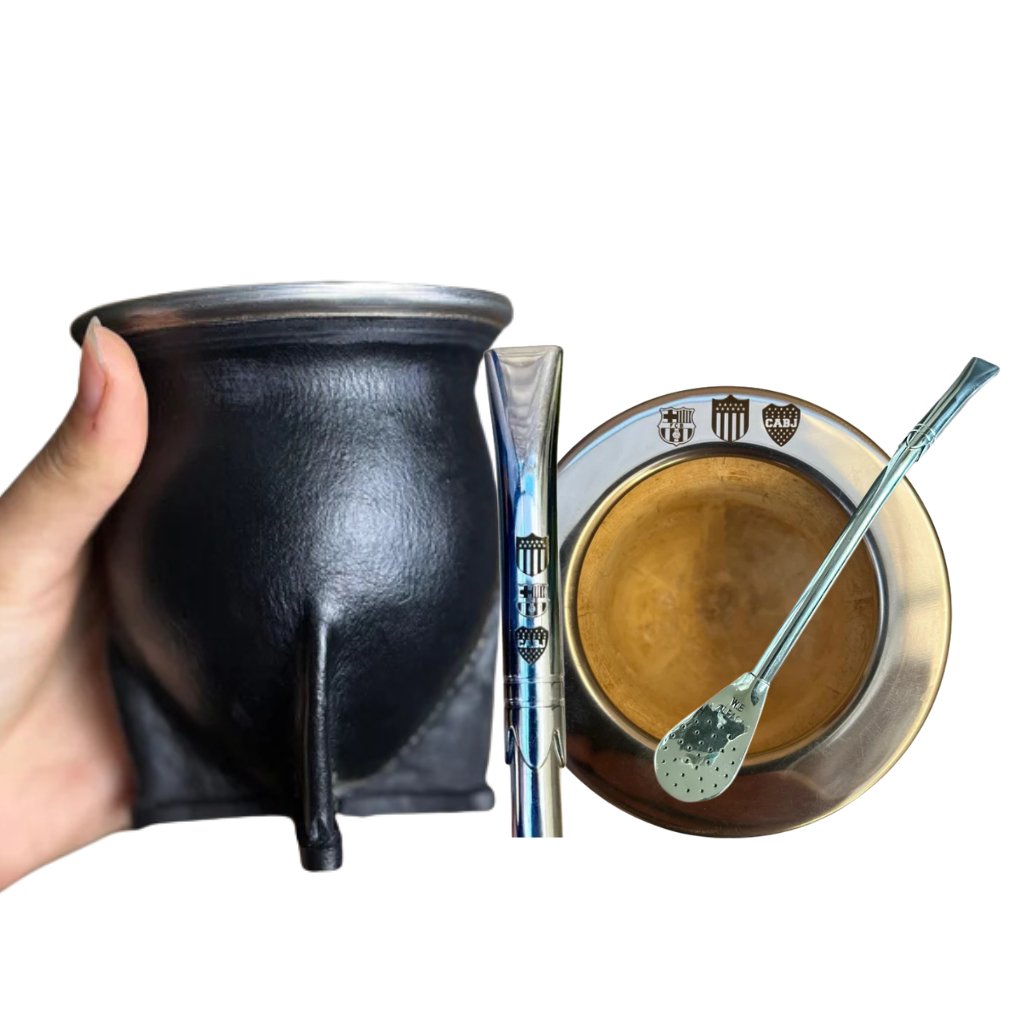 Mate camionero de cuero + bombilla de alpaca personalizados