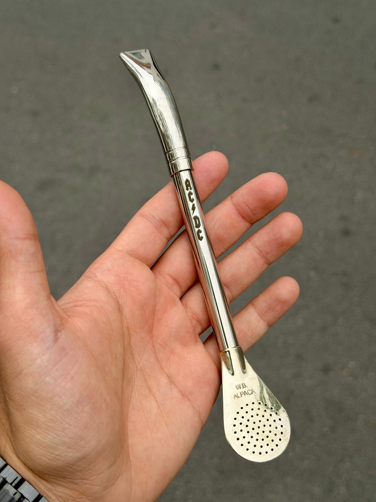 Bombillón de alpaca