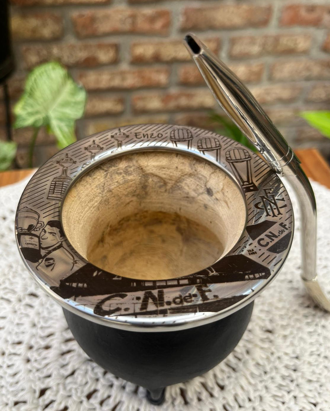 Mate camionero temático Nacional + bombilla alpaca personalizada