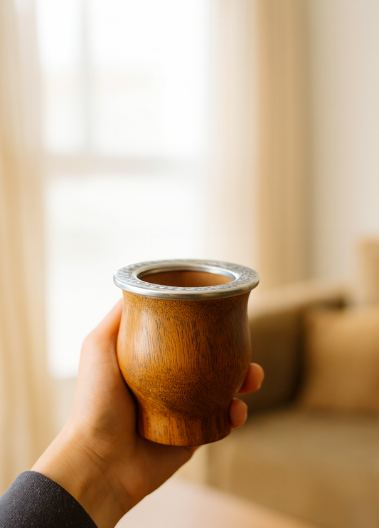 Mate Algarrobo con Boquilla Cincelada
