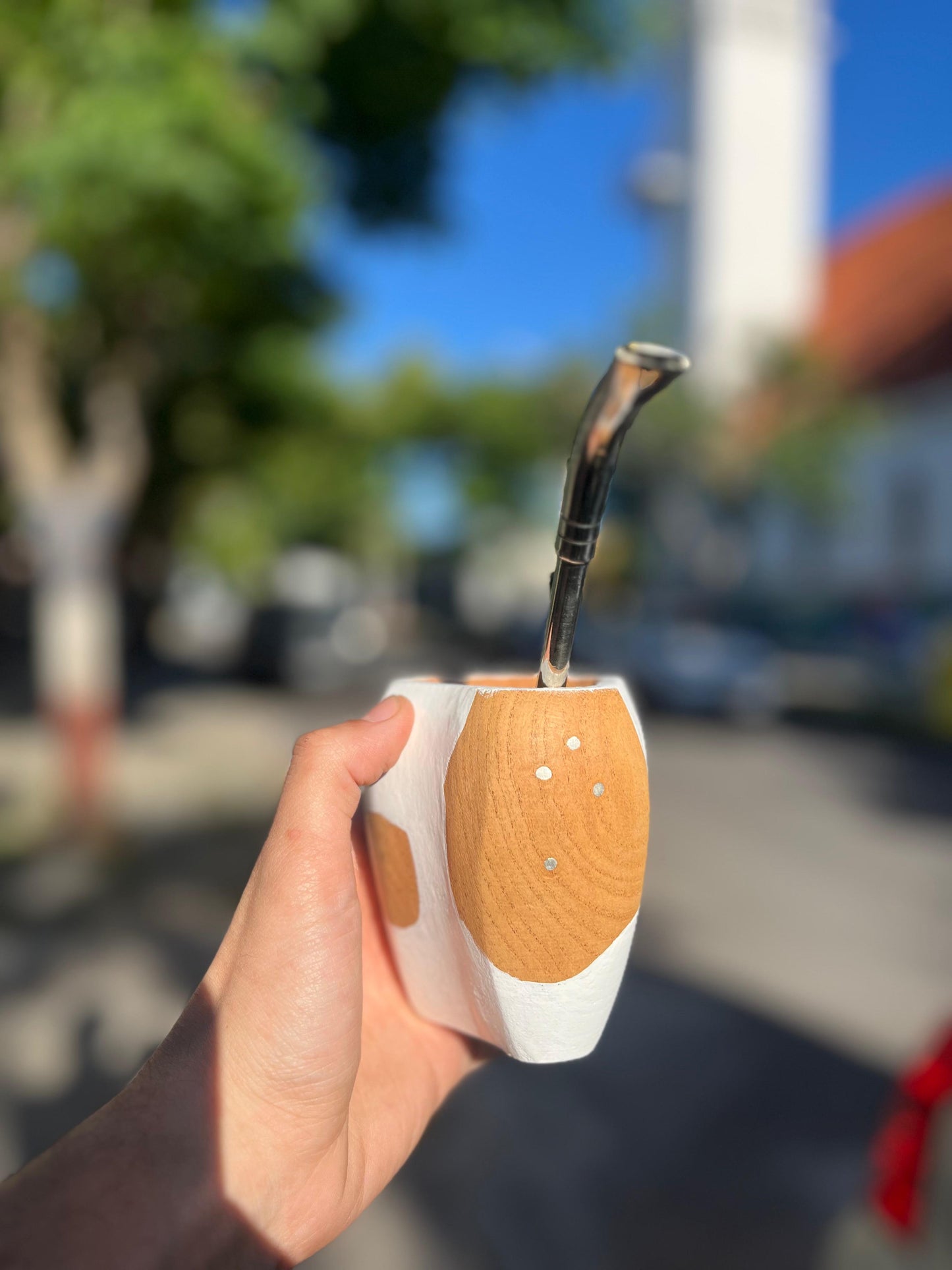 Mate Ranchero de algarrobo + bombilla alpaca pico loro.