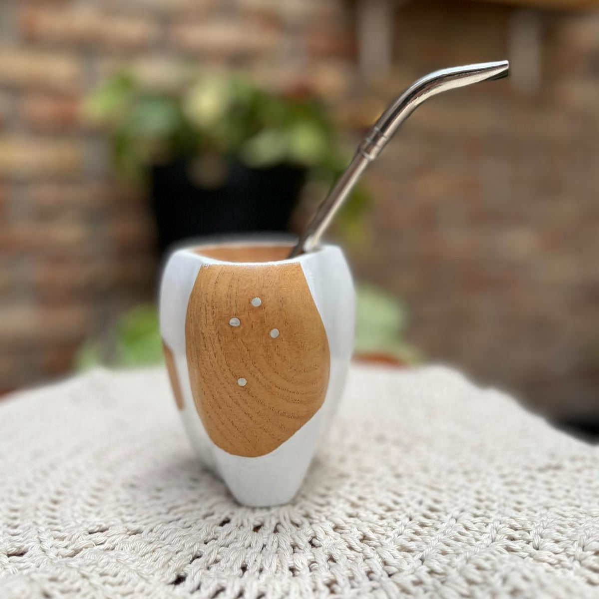 Mate Ranchero de algarrobo + bombilla alpaca pico loro.