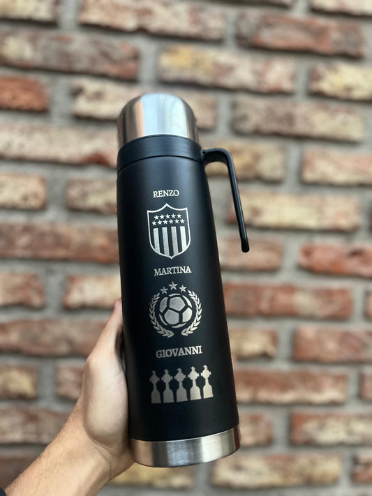 Termo doble pared acero inoxidable 1L grabado láser personalizado