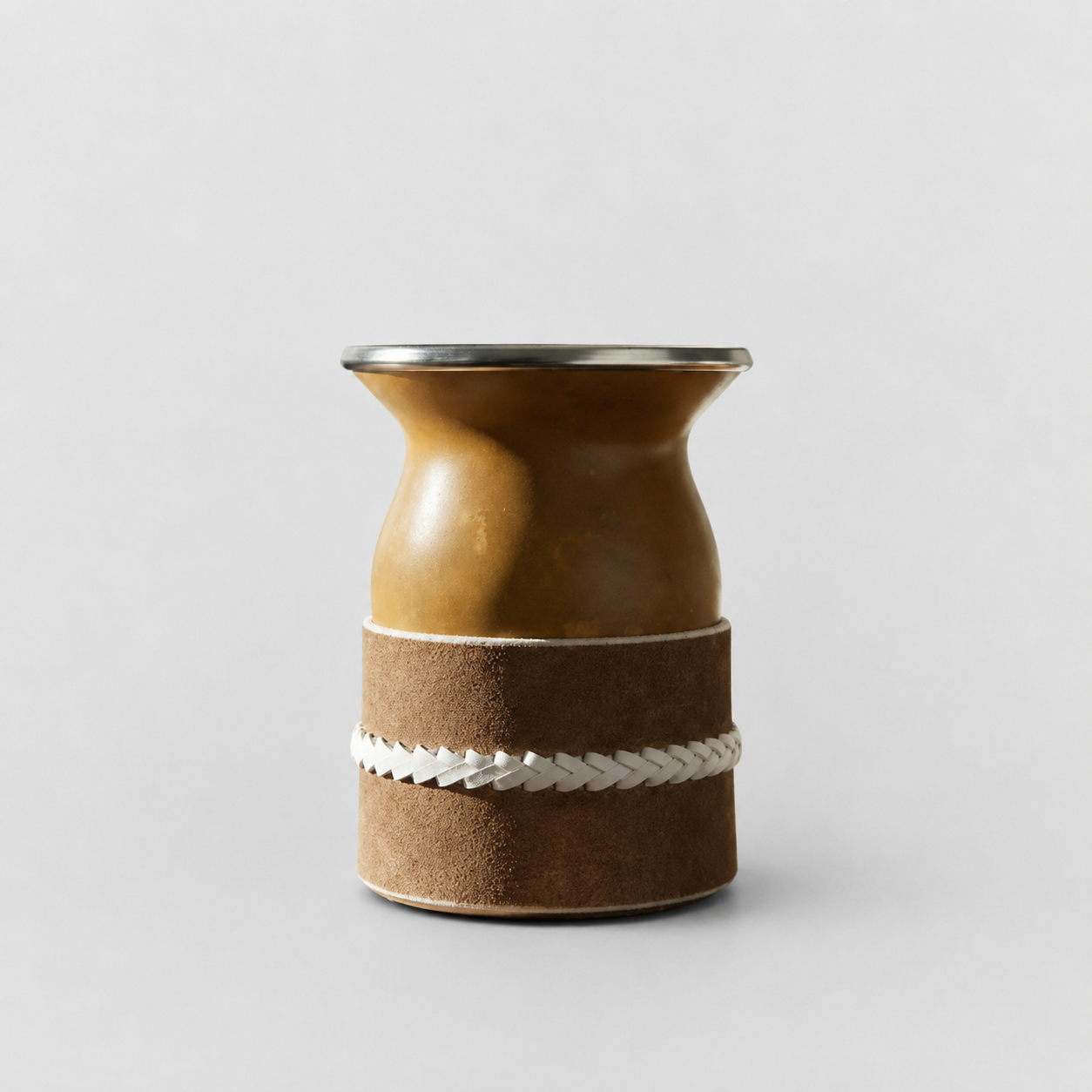 Mate criollo con virola + posamate con costura
